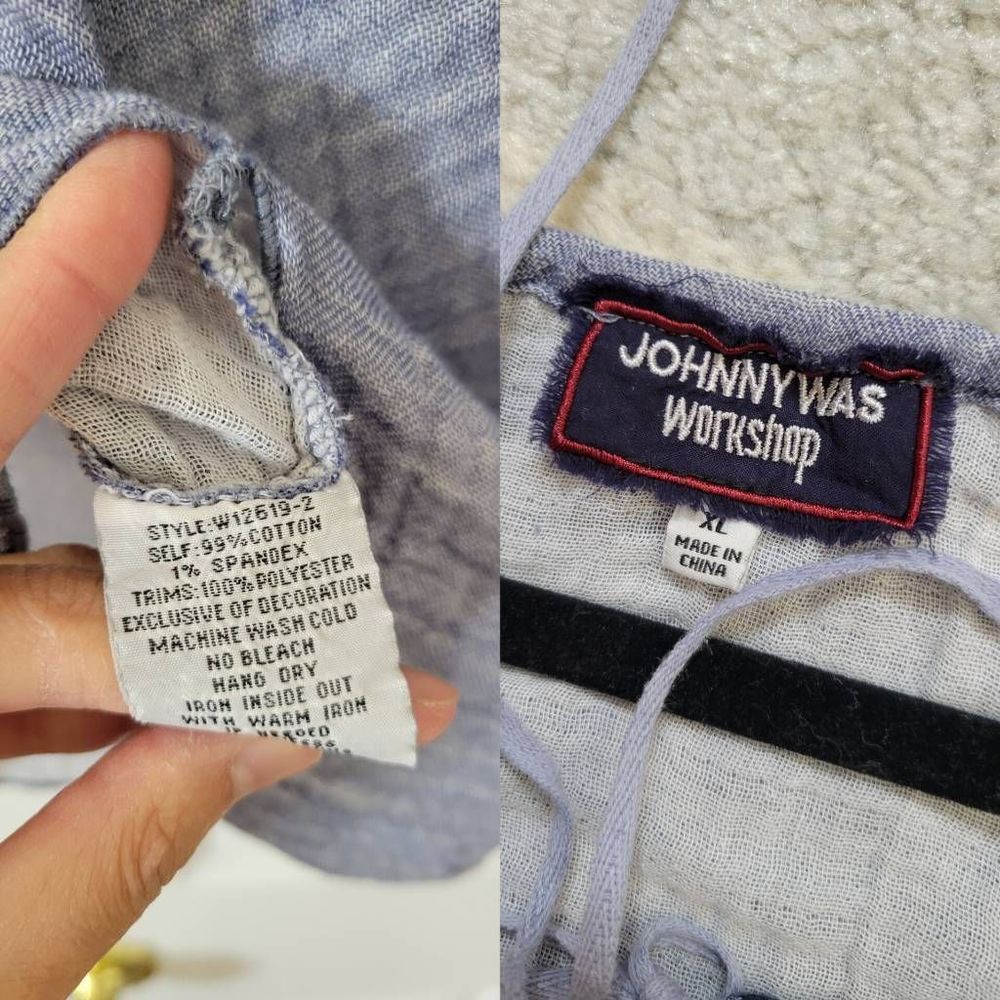 Johnny was embroidered blouse XL - Picture 5 of 9